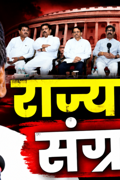 राज्यसभा चुनाव 2026 को लेकर मुख्यमंत्री आवास में बैठक करते हेमंत सोरेन और गठबंधन विधायक