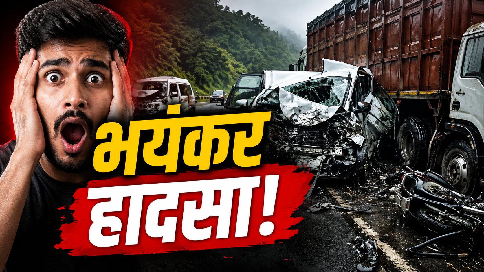 रांची की चूटुपालु घाटी में भीषण सड़क हादसे के बाद क्षतिग्रस्त वाहन