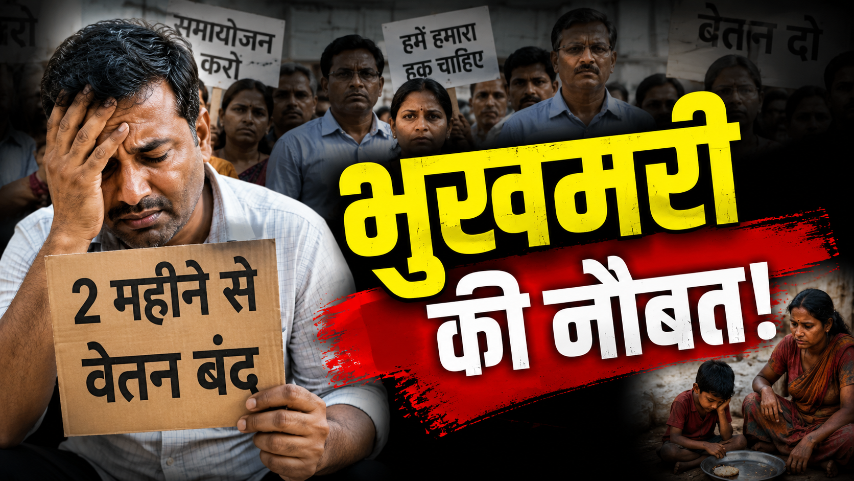 समायोजन और मानदेय की मांग को लेकर शिक्षक एवं कर्मचारी